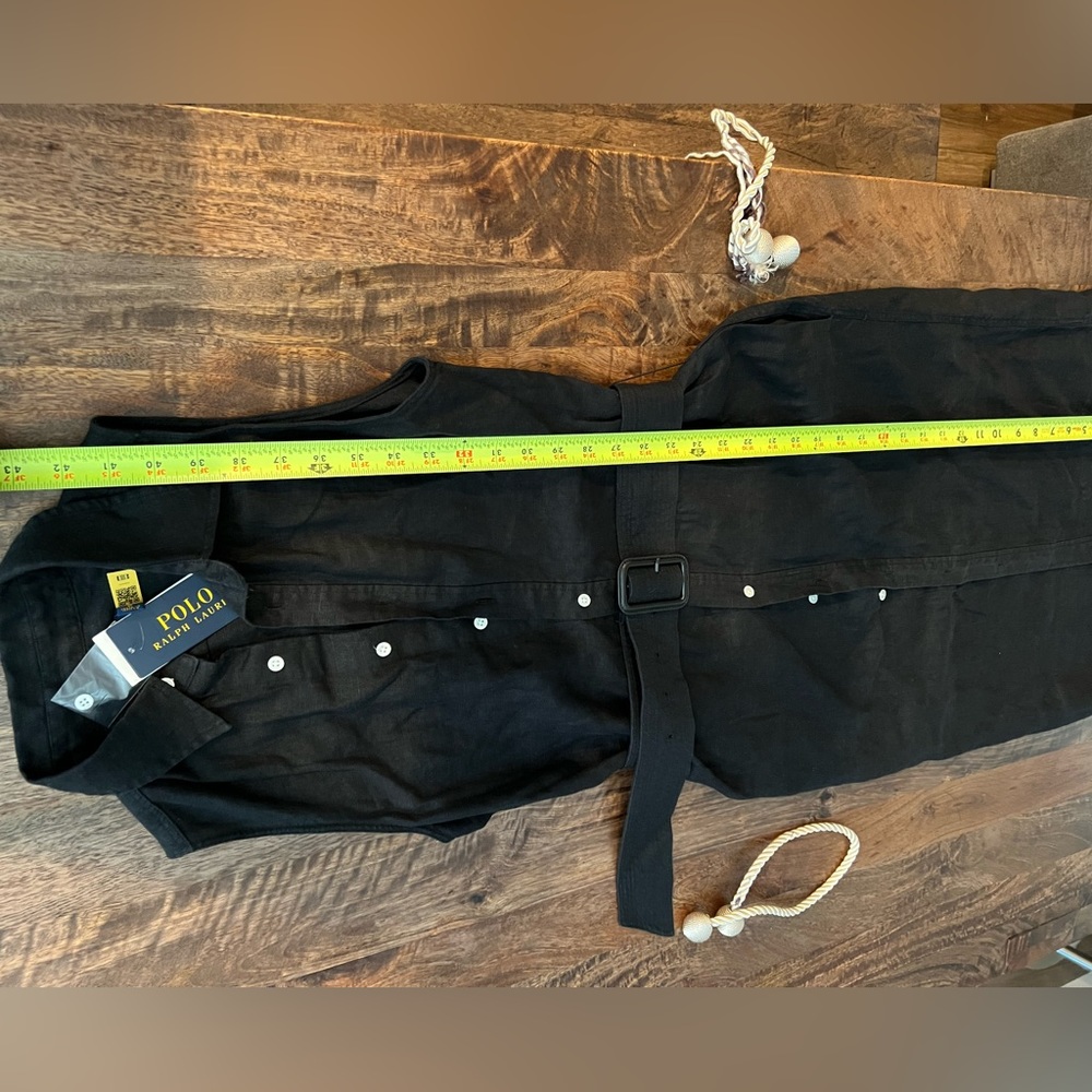 Polo Ralph Lauren Black Linen Belted dress - Picture 8 of 16